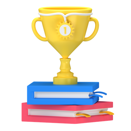 Trofeo con libro  3D Icon