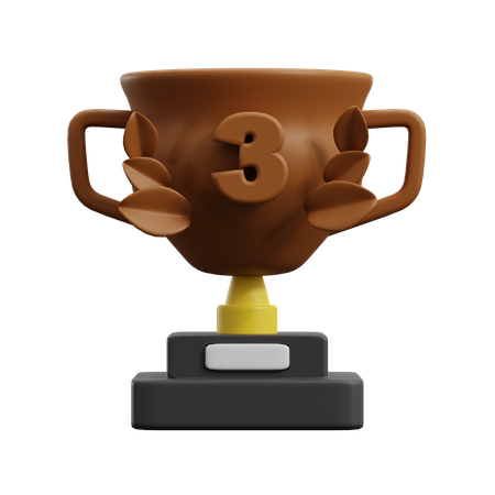 Trofeo de bronce  3D Icon