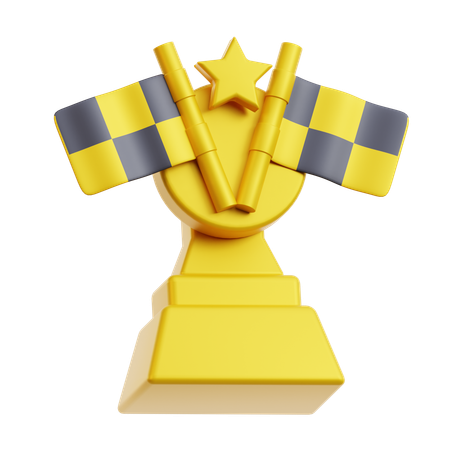 Trofeo de carreras  3D Icon