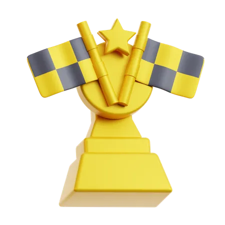 Trofeo de carreras  3D Icon