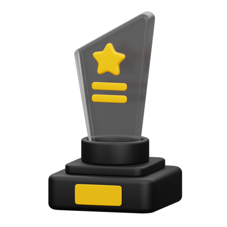 Trofeo de cristal  3D Icon