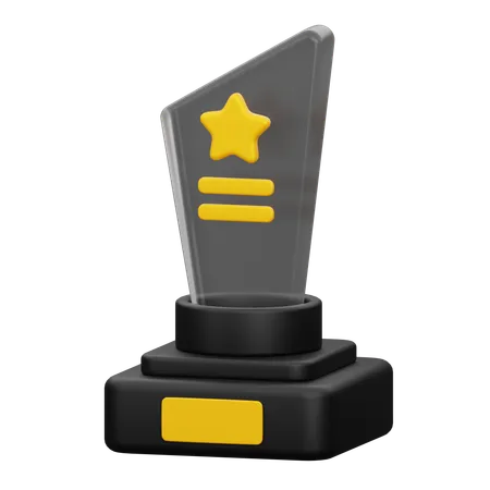 Trofeo de cristal  3D Icon