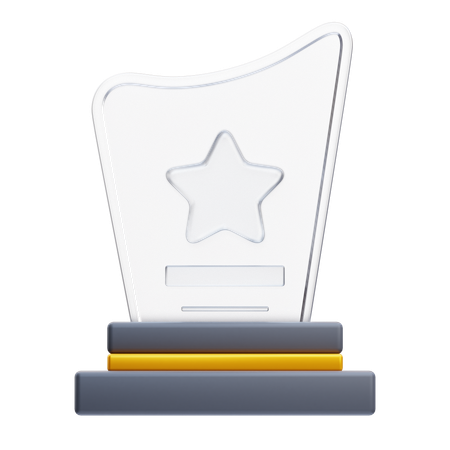 Trofeo de cristal  3D Icon