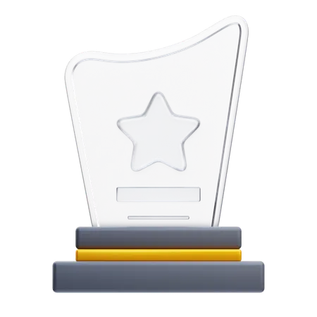 Trofeo de cristal  3D Icon