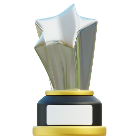 Trofeo de cristal estrella  3D Icon