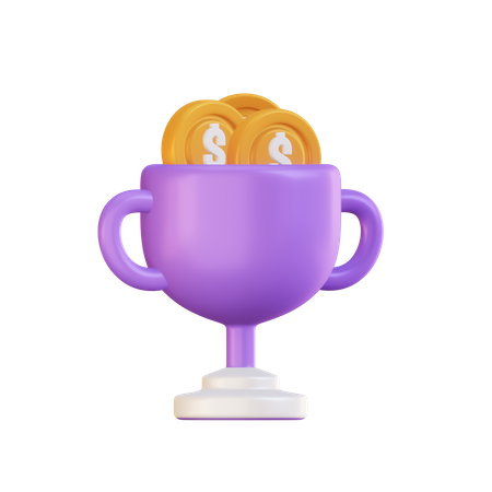 Trofeo de finanzas  3D Icon