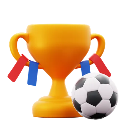 Trofeo de futbol  3D Icon