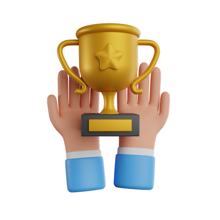 Trofeo de mano  3D Illustration