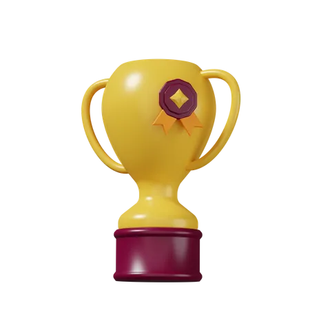 Trofeo de oro  3D Icon