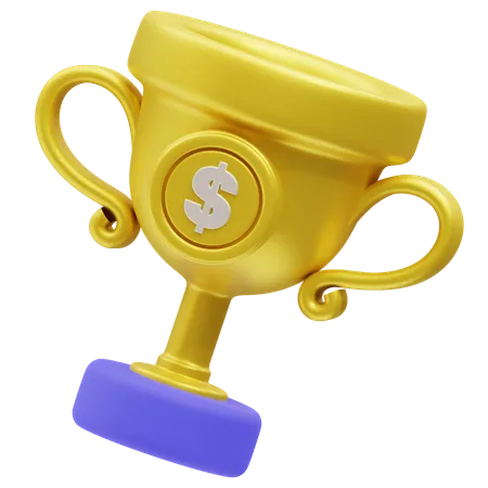 Trofeo de oro  3D Icon