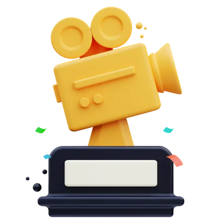 Trofeo de cine  3D Icon