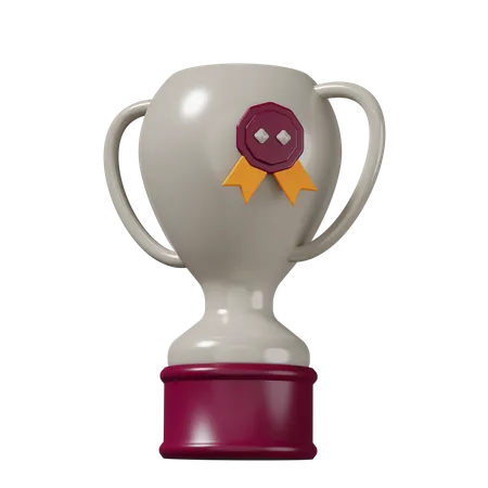 Trofeo de plata  3D Icon