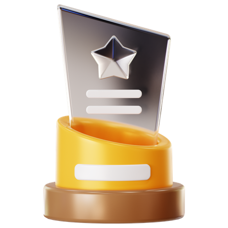 Trofeo de cristal  3D Icon