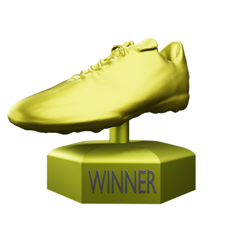 Trofeo de zapatos de fútbol  3D Icon