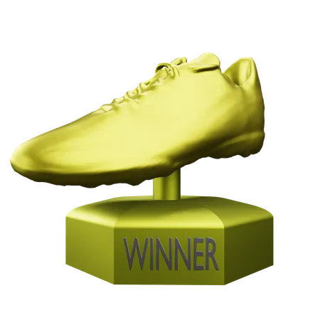 Trofeo de zapatos de fútbol  3D Icon