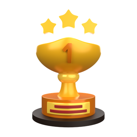 Trofeo del primer lugar  3D Icon