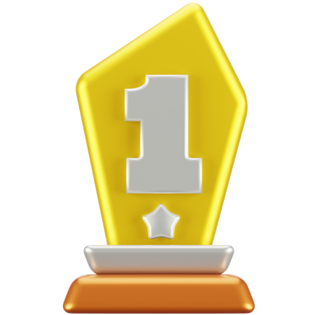 Trofeo de oro  3D Icon