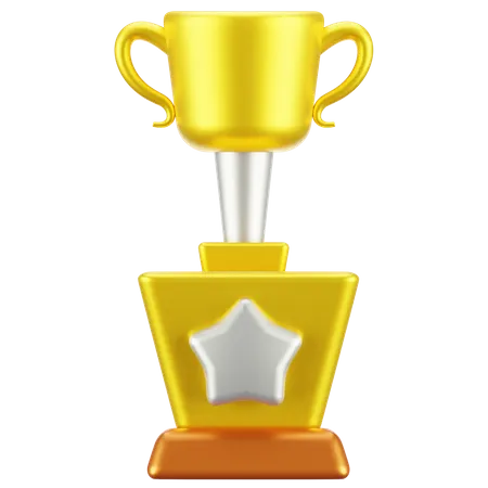 Trofeo de oro  3D Icon