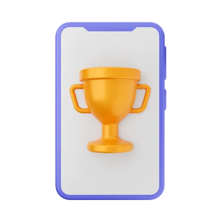 Trofeo en línea  3D Icon