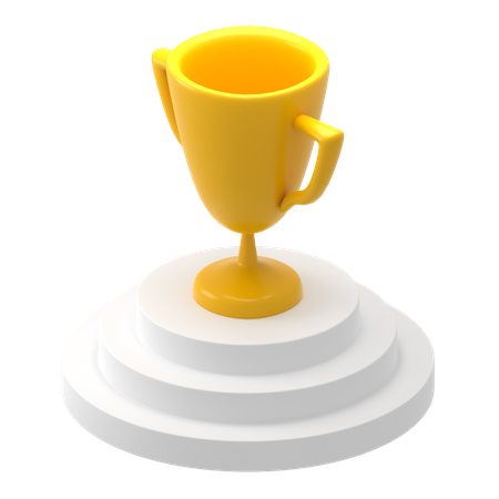 Trofeo en el podio  3D Icon