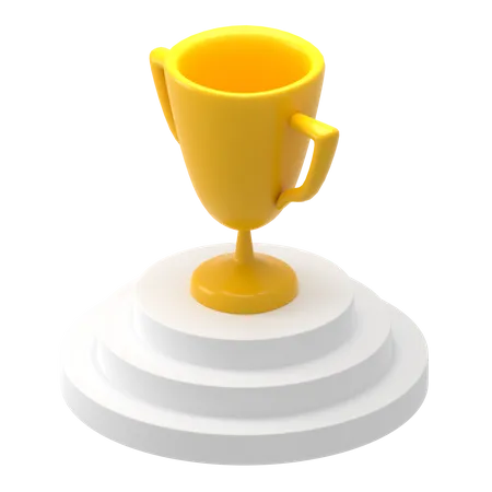 Trofeo en el podio  3D Icon