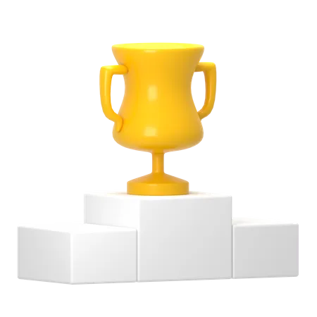 Trofeo en el podio  3D Icon