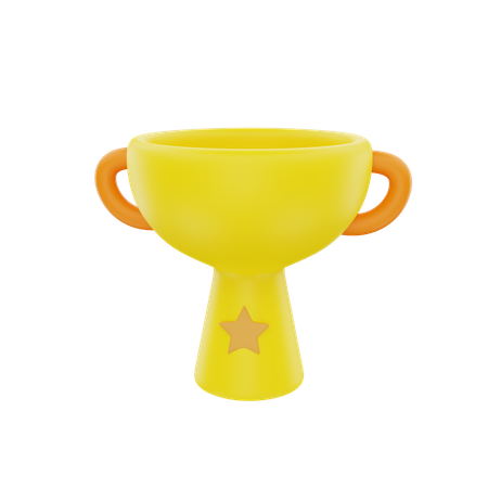 Trofeo estrella  3D Icon