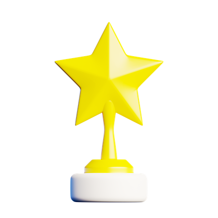 Trofeo estrella  3D Icon