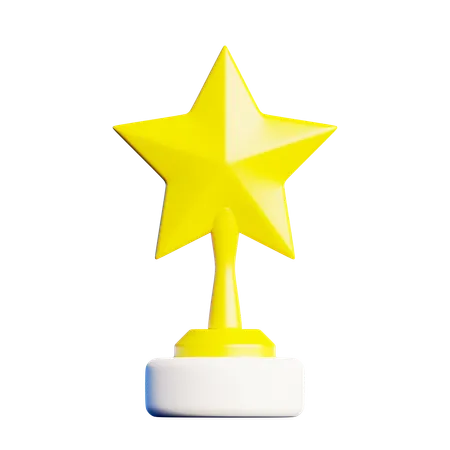 Trofeo estrella  3D Icon