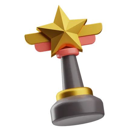 Trofeo estrella  3D Icon