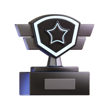 Trofeo estrella  3D Icon