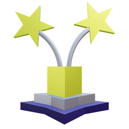 Trofeo estrella  3D Icon