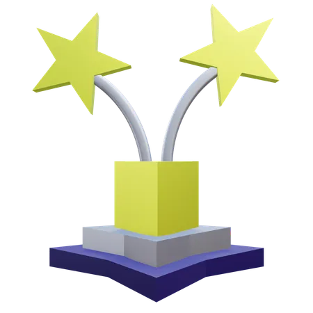 Trofeo estrella  3D Icon