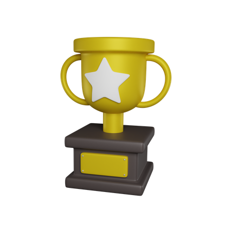 Trofeo estrella  3D Icon