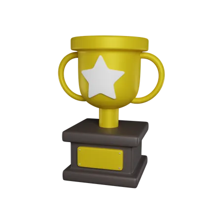 Trofeo estrella  3D Icon