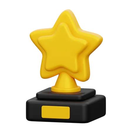 Trofeo estrella  3D Icon