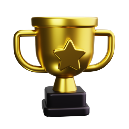 Trofeo estrella  3D Icon