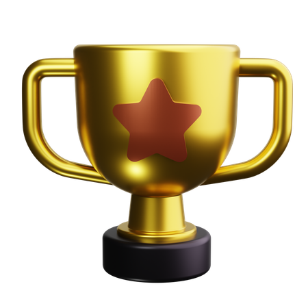 Trofeo estrella  3D Icon