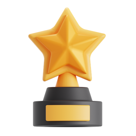 Trofeo estrella  3D Icon