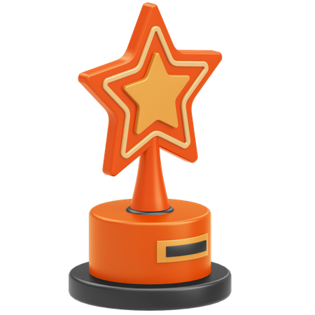 Trofeo estrella  3D Illustration