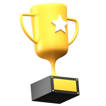 Trofeo estrella  3D Illustration