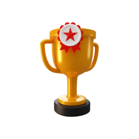 Trofeo estrella  3D Illustration