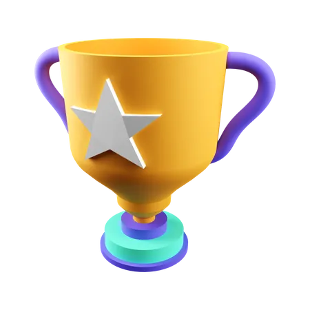 Trofeo estrella  3D Illustration