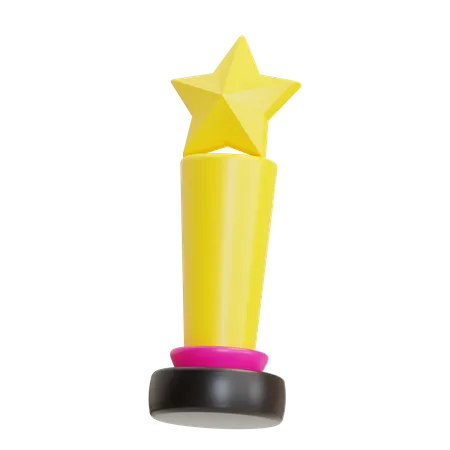 Trofeo estrella  3D Icon