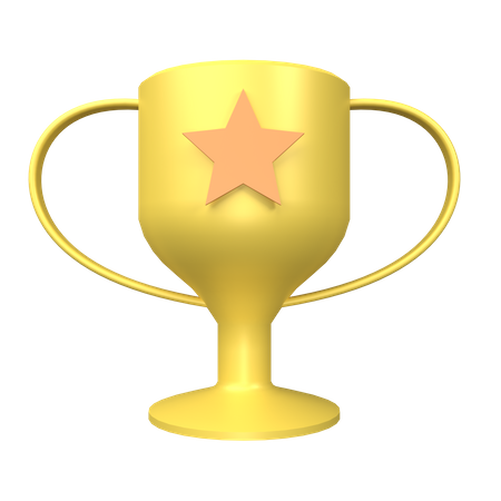 Trofeo estrella  3D Icon