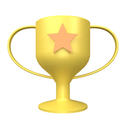 Trofeo estrella  3D Icon