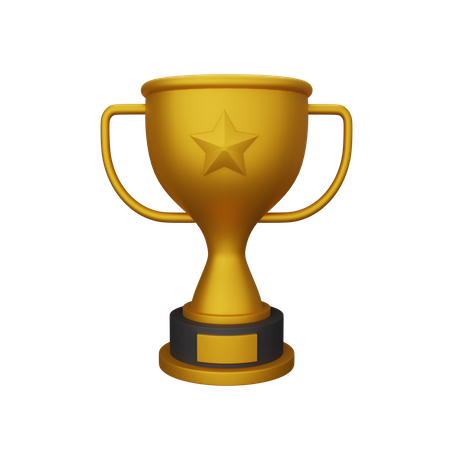 Trofeo estrella  3D Icon