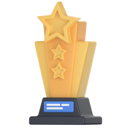 Trofeo estrella  3D Icon