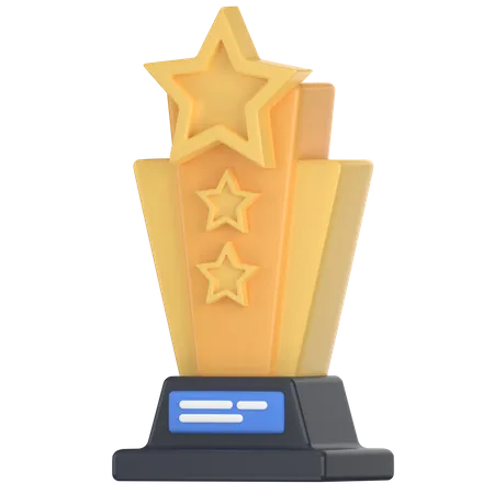 Trofeo estrella  3D Icon