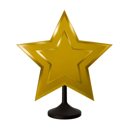 Trofeo estrella de oro  3D Icon